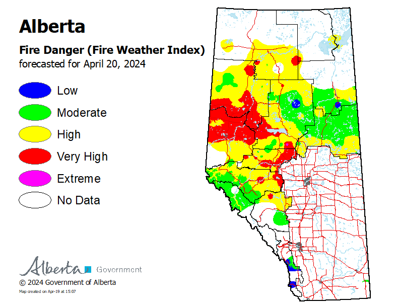 Slave Lake Forest Area Wildfire Update April 20,2024